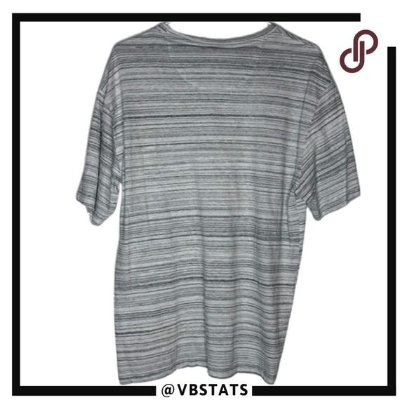Scotch & Soda Men's Amsterdam Striped T Shirt Gray Size Large - Picture 2 of 4